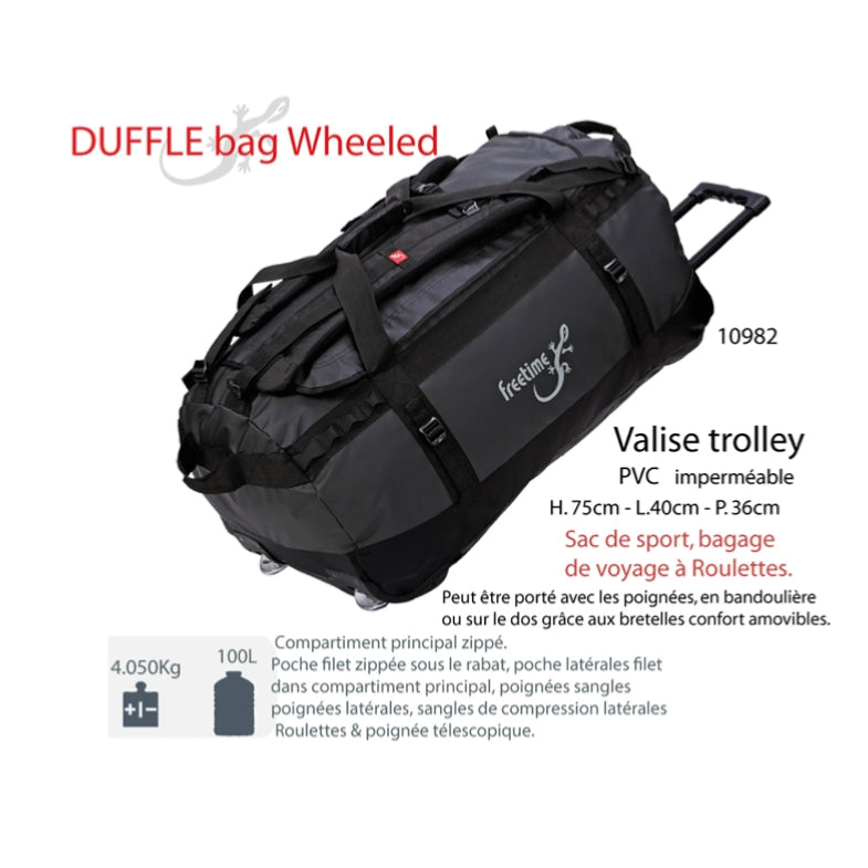 Duffle Wheeled 100L – Sac de voyage trolley avec roues