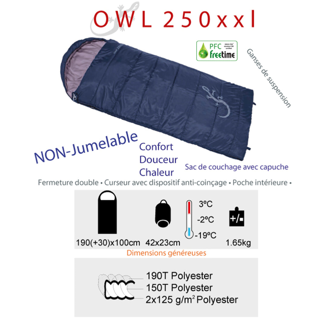 OWL 250XXL - Extra large 3 &amp; 4 season blanket sleeping bag