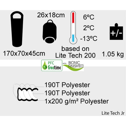 LiteTech Junior – Sac de couchage pour enfants