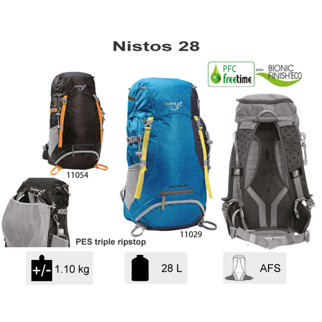 Nistos 28 – 28L mesh backpack with helmet holder