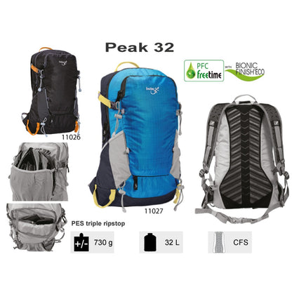 Peak 32 – Sac à dos ultra-léger de 32 L pour randonnée et cyclisme